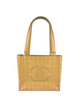 Chanel Tote Shoulder Bag Chocolate Bar